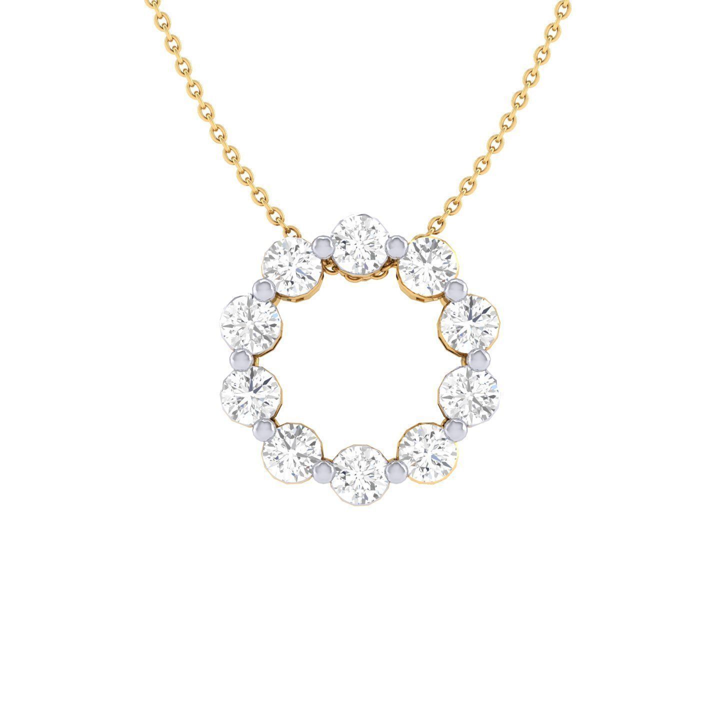 Women round pendant 3dm stl render detail 3D print model_6