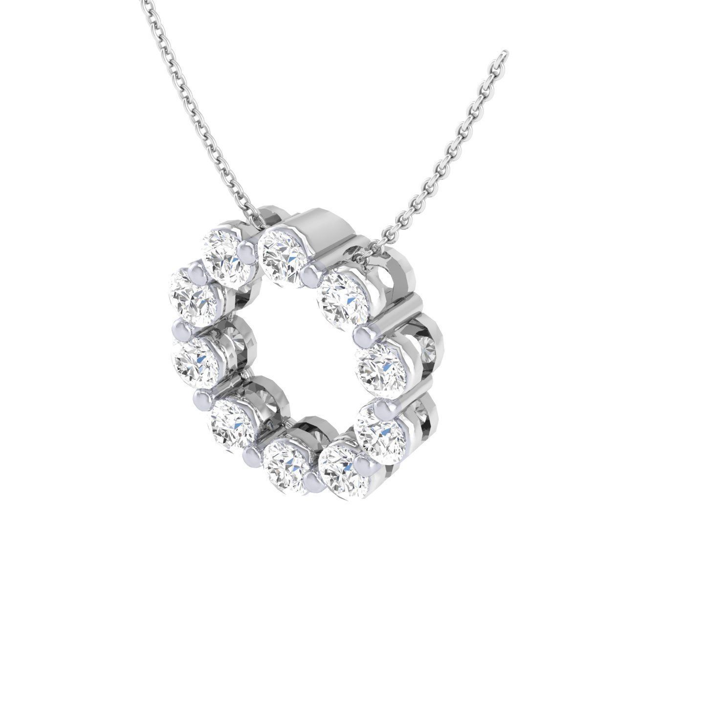 Women round pendant 3dm stl render detail 3D print model_4