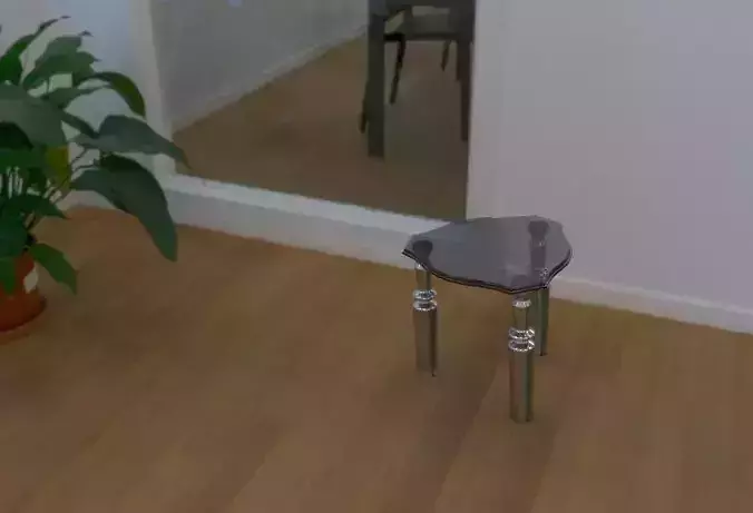 Table glass with mirror