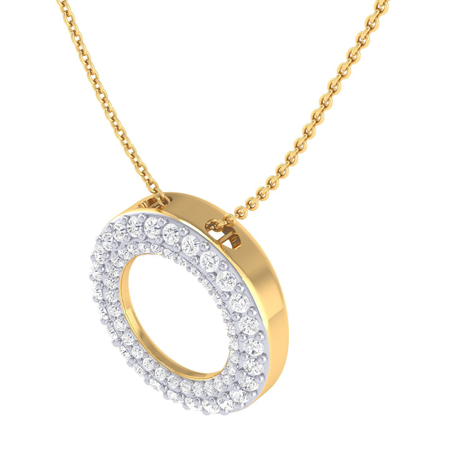 Women round pendant 3dm stl render detail 3D print model_8