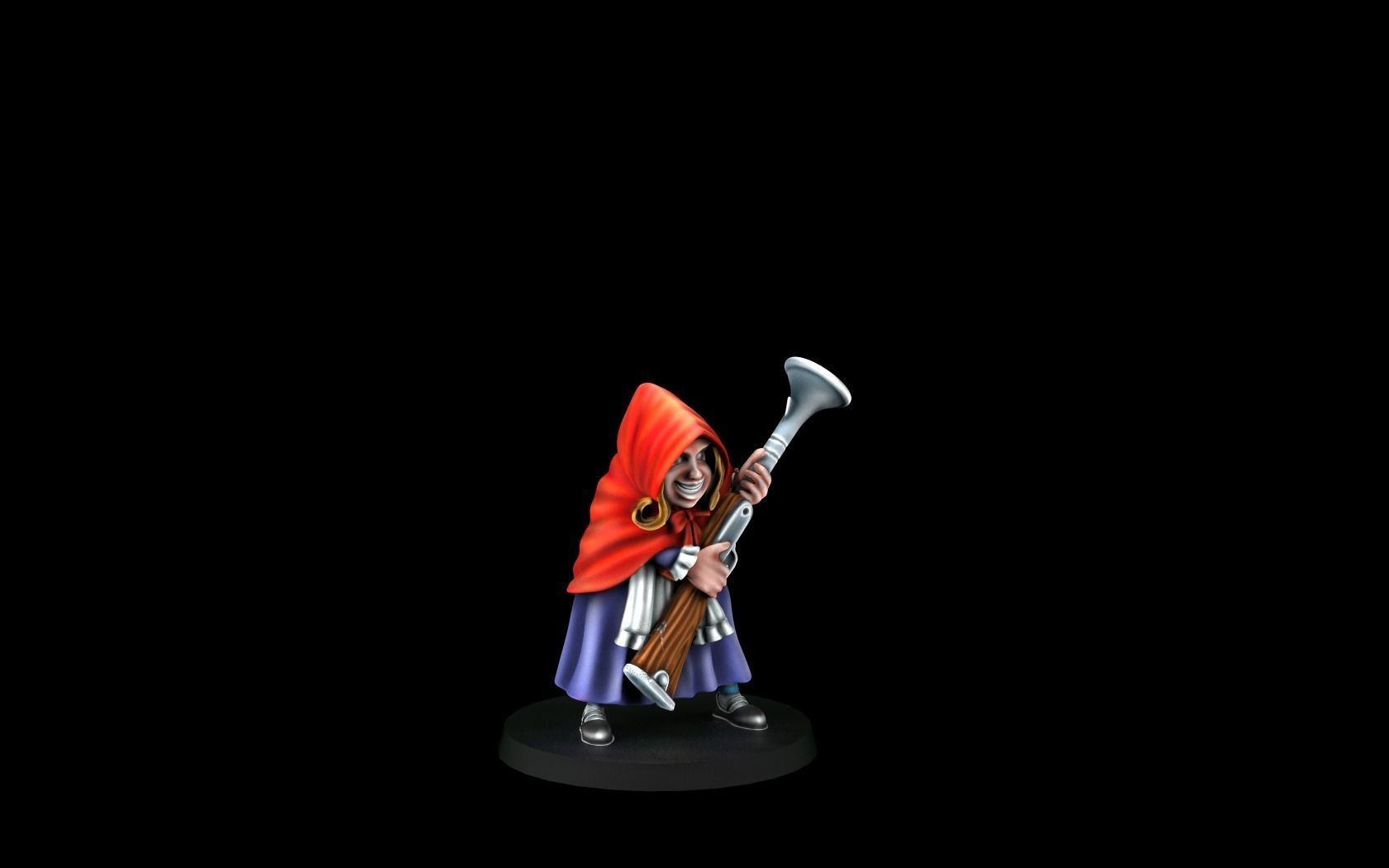 Little Red Riding Hood 3D print model_1