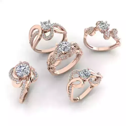 Engagement ring 7 -5x Models- Sparkle Collection