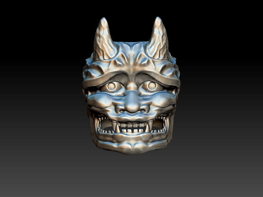 Oni mask ring 3D print model_2