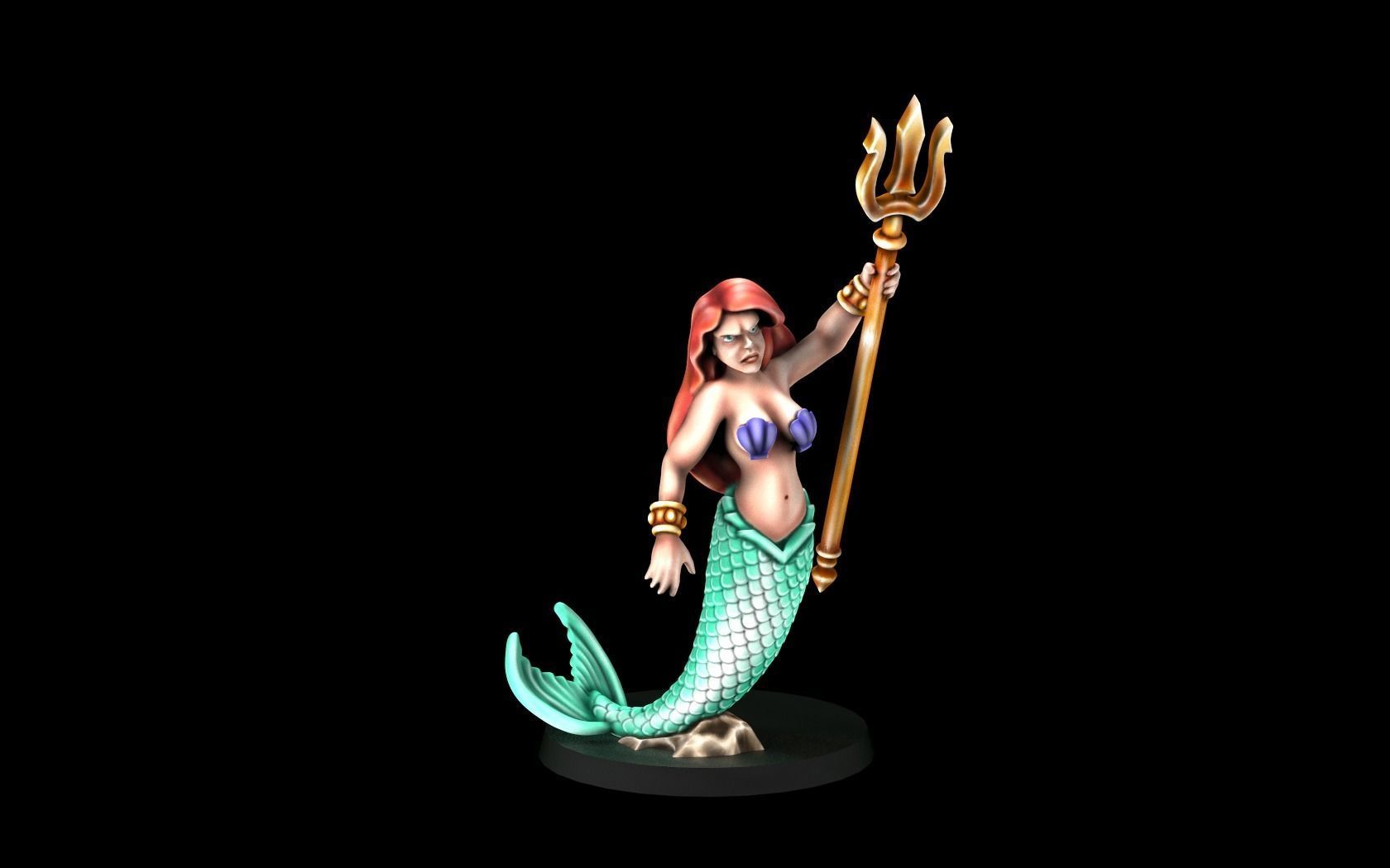 Little Mermaid 3D print model_3