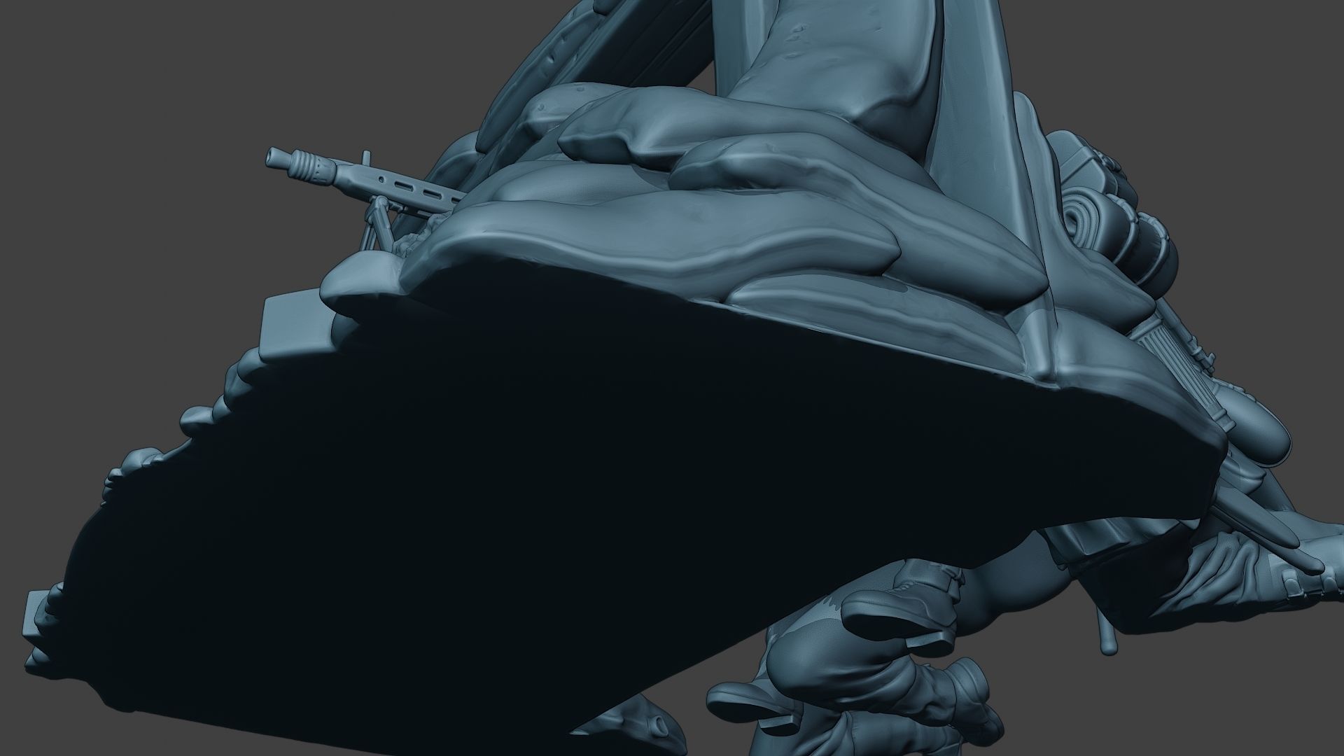 German soldier ww2 MG42 Group G7 3D print model_27