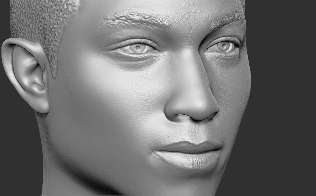 Pharrell Williams bust 3D printing ready stl obj formats 3D print model_25