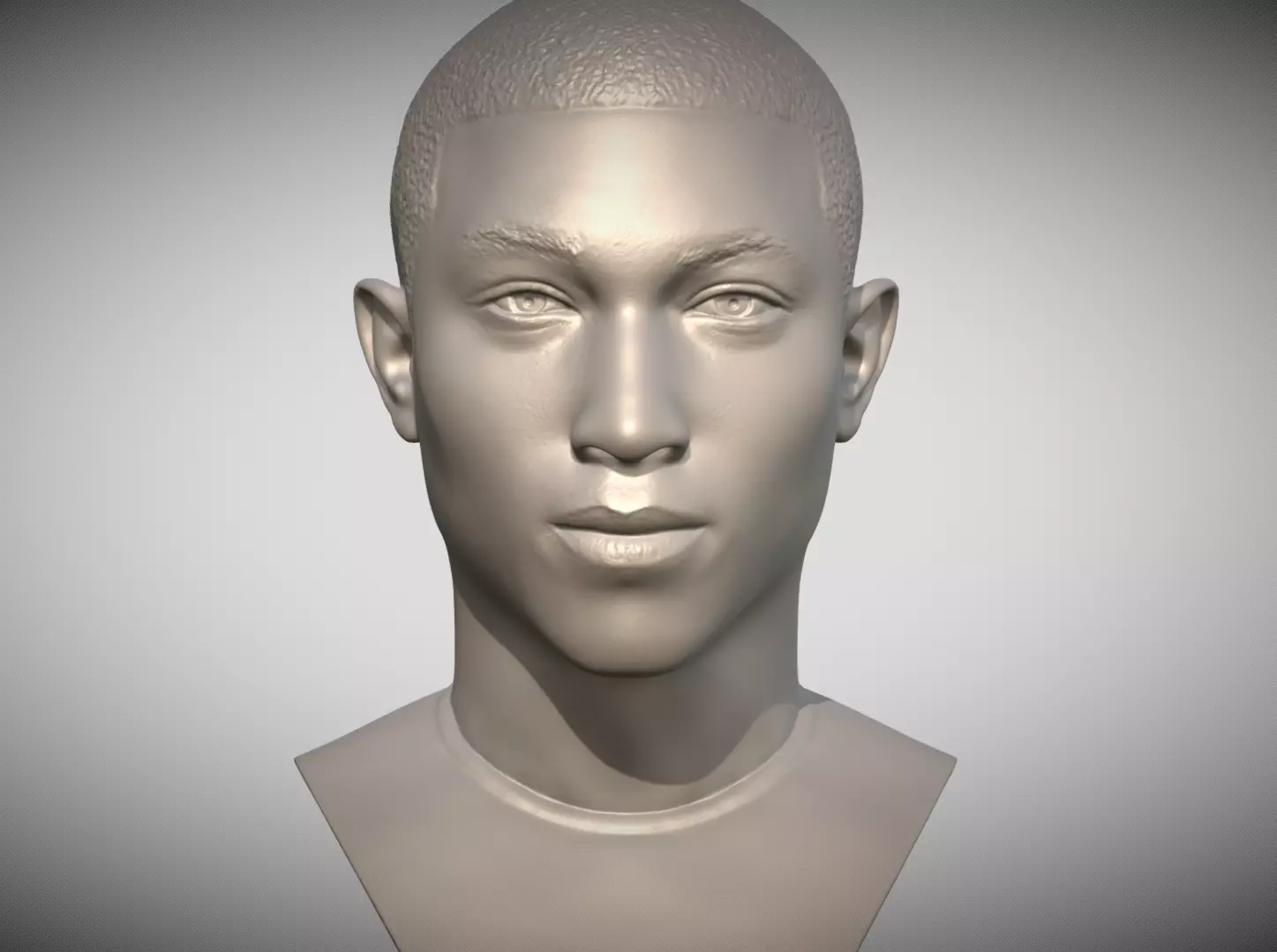 Pharrell Williams bust 3D printing ready stl obj formats 3D print model_0