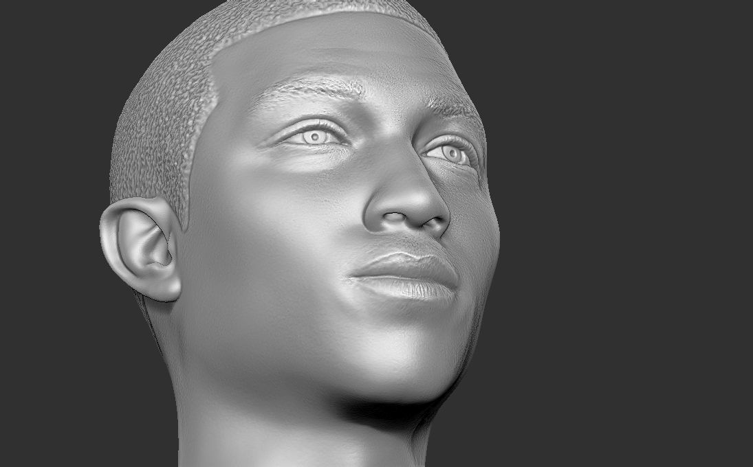 Pharrell Williams bust 3D printing ready stl obj formats 3D print model_27