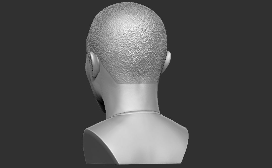 Pharrell Williams bust 3D printing ready stl obj formats 3D print model_10