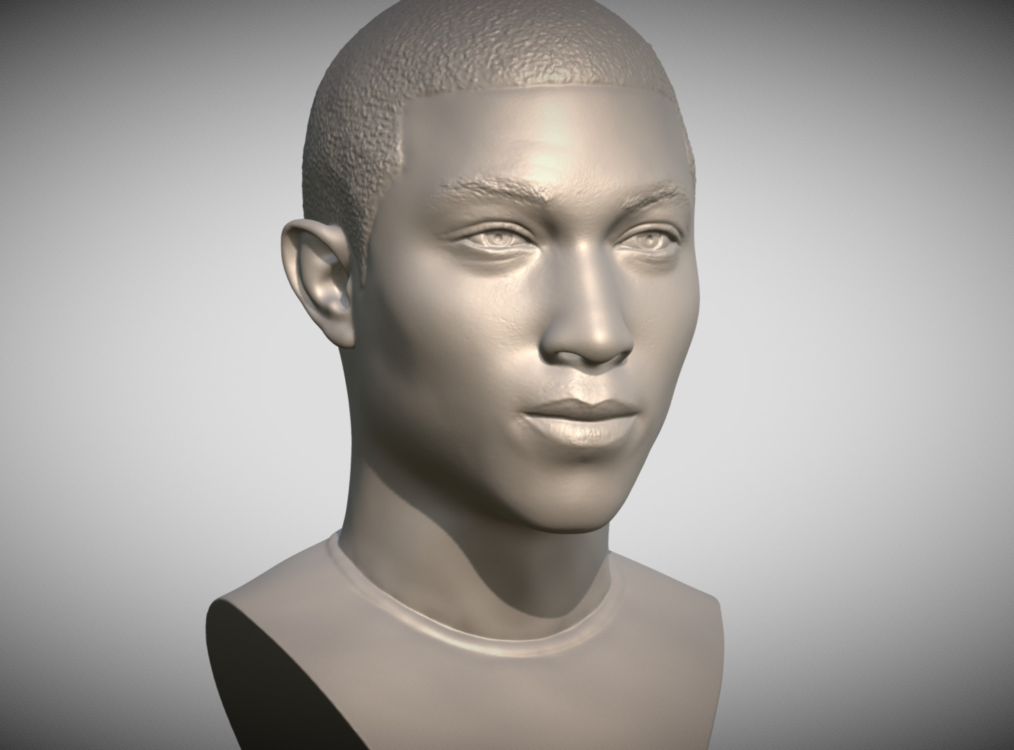 Pharrell Williams bust 3D printing ready stl obj formats 3D print model_2