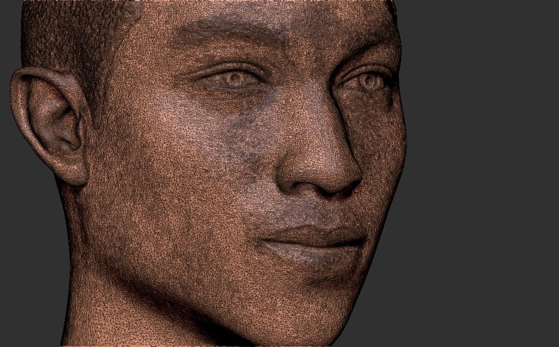 Pharrell Williams bust 3D printing ready stl obj formats 3D print model_34