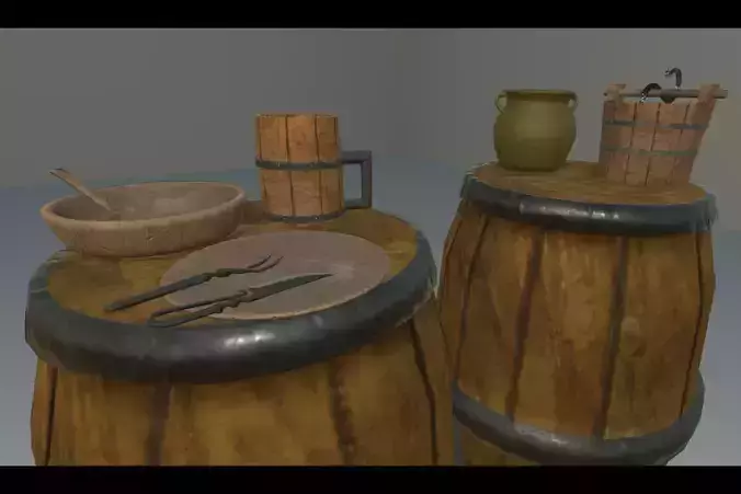 Medieval kitchen items