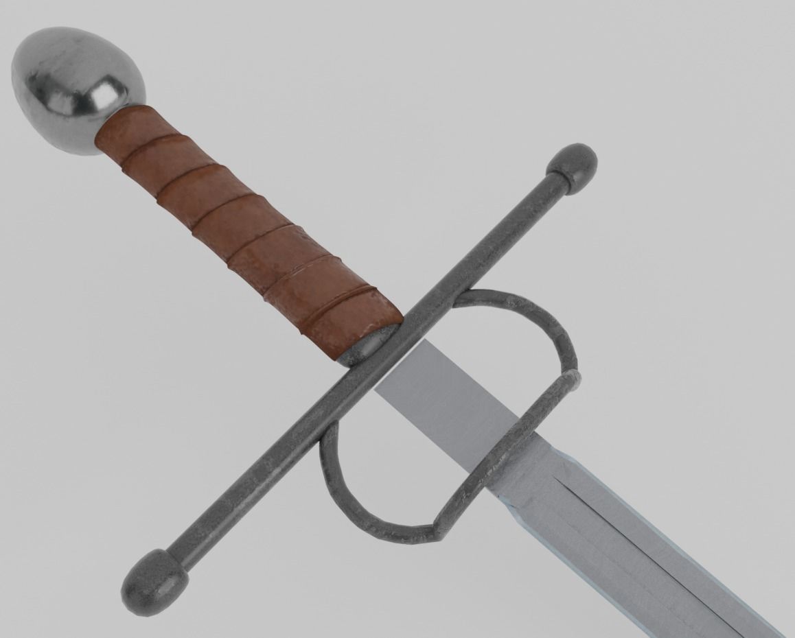 Sidesword Low-poly 3D model