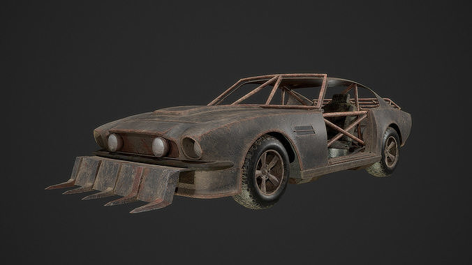 Post Apocalyptic Car Low-poly 3D model