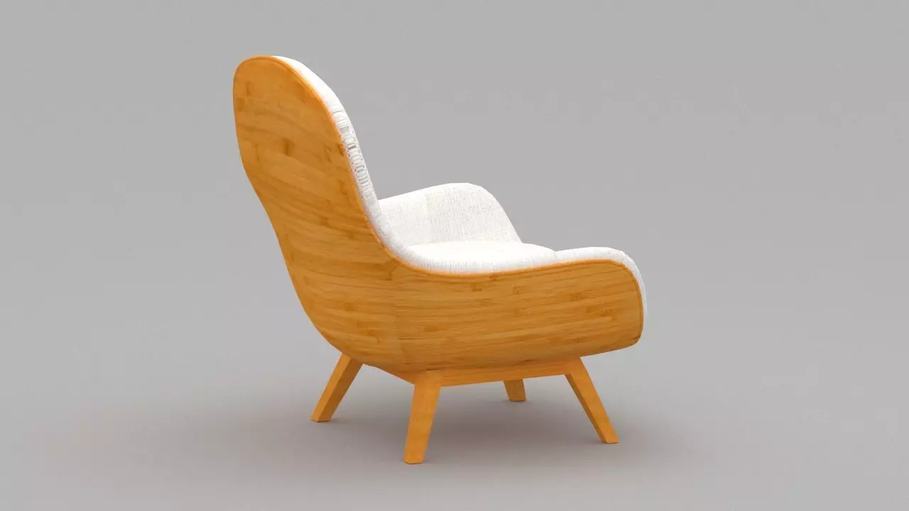 Wood Armchair 3D print model