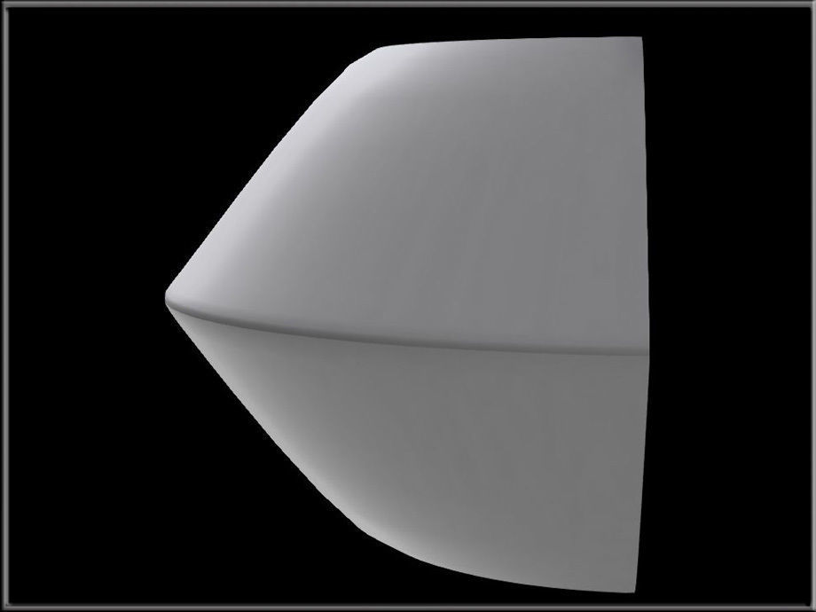 Hole Bead Half Low-poly 3D model_2