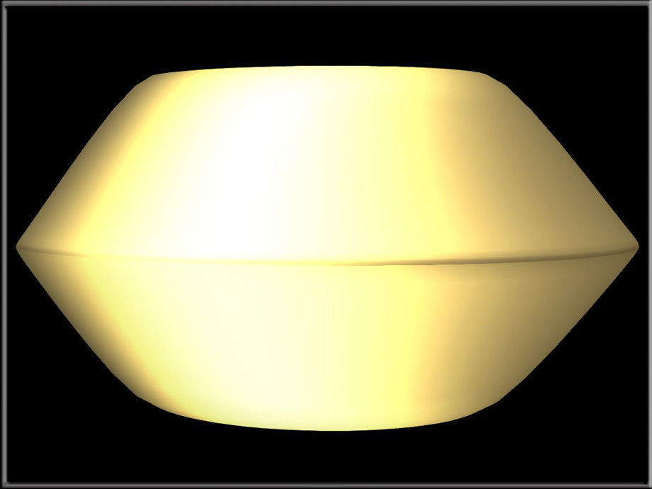 Hole Bead Half Low-poly 3D model_5