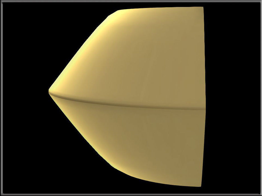 Hole Bead Half Low-poly 3D model_1