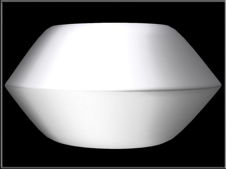 Hole Bead Half Low-poly 3D model_6