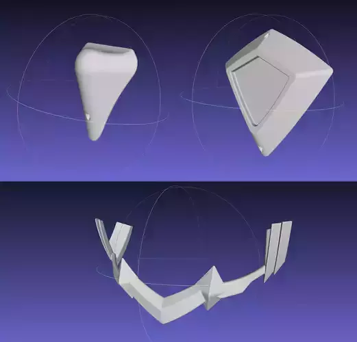 Kill La Kill Junketsu Armor Spine Back And Chest Pieces 3D print model