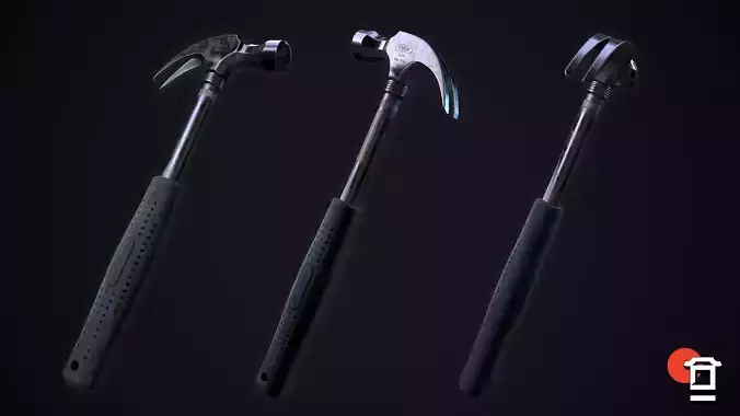 Claw Hammer - PBR Game Ready - Low-poly 3D model