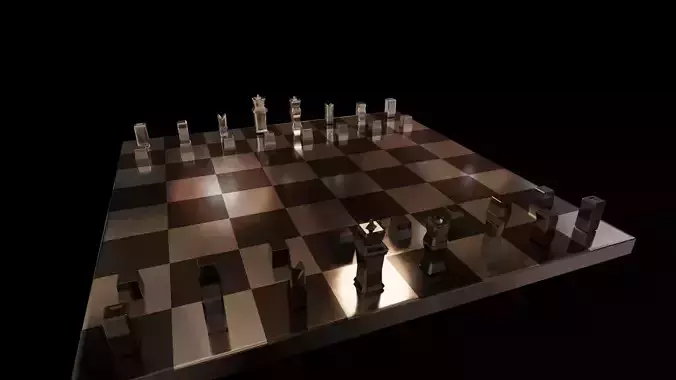 Chess low poly board