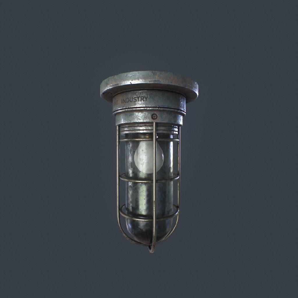 Bunker Light v2 Low-poly 3D model_0