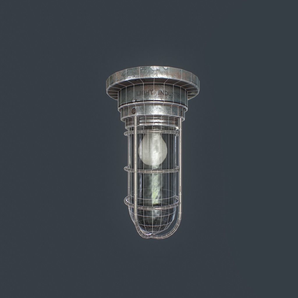 Bunker Light v2 Low-poly 3D model_13