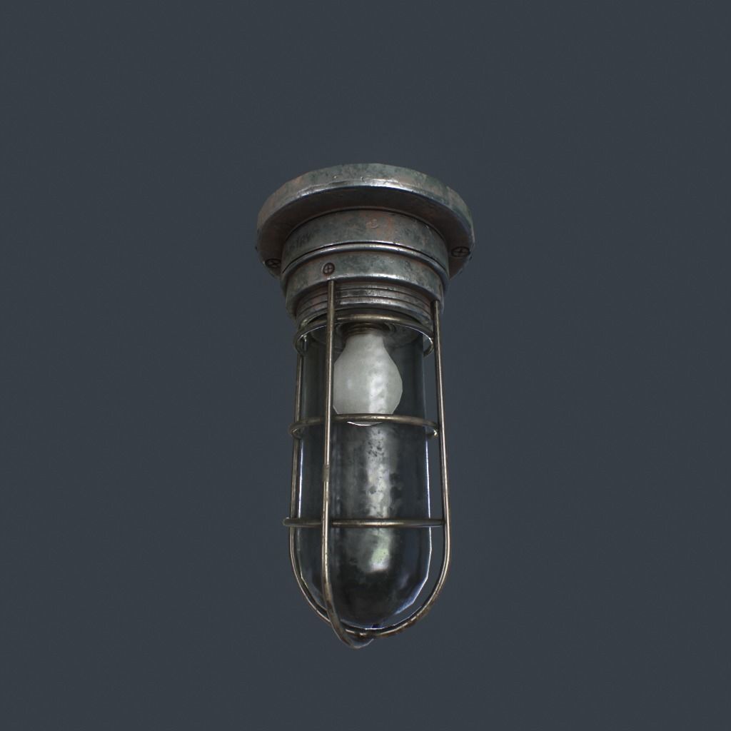 Bunker Light v2 Low-poly 3D model_2