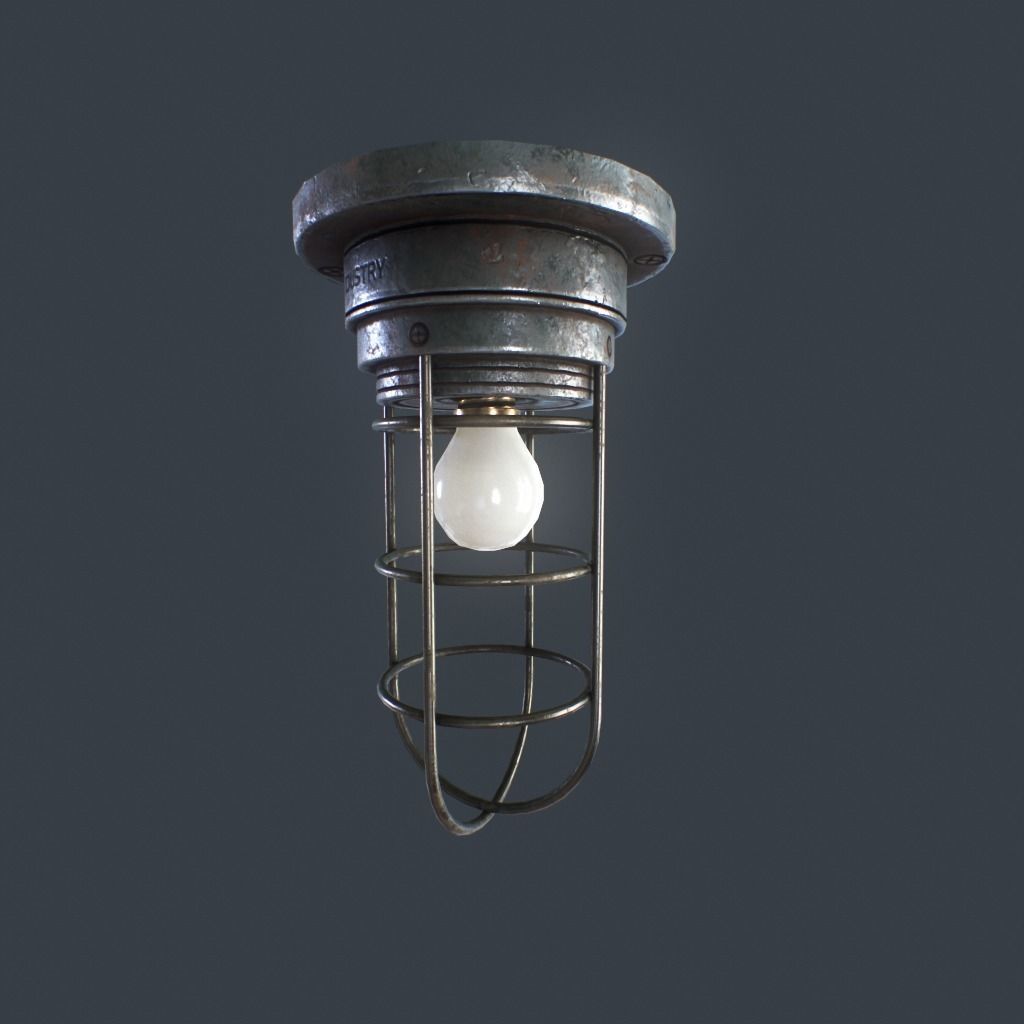 Bunker Light v2 Low-poly 3D model_10