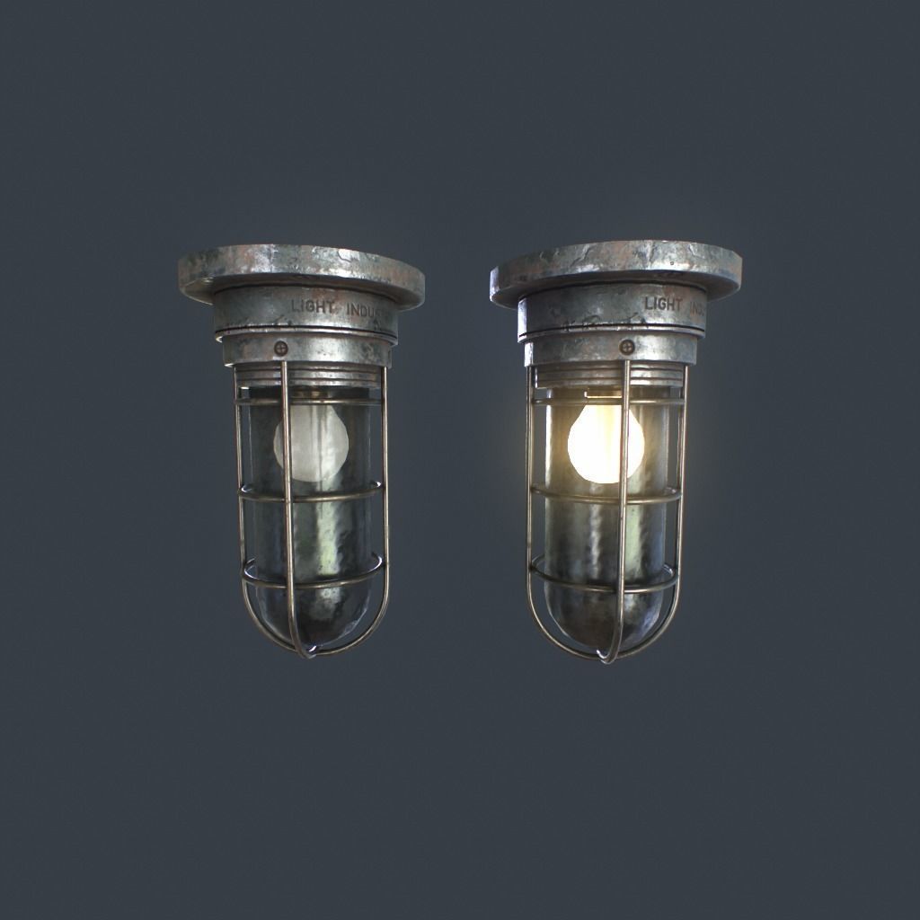 Bunker Light v2 Low-poly 3D model_8