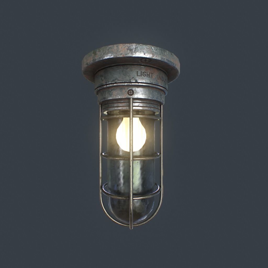 Bunker Light v2 Low-poly 3D model_7