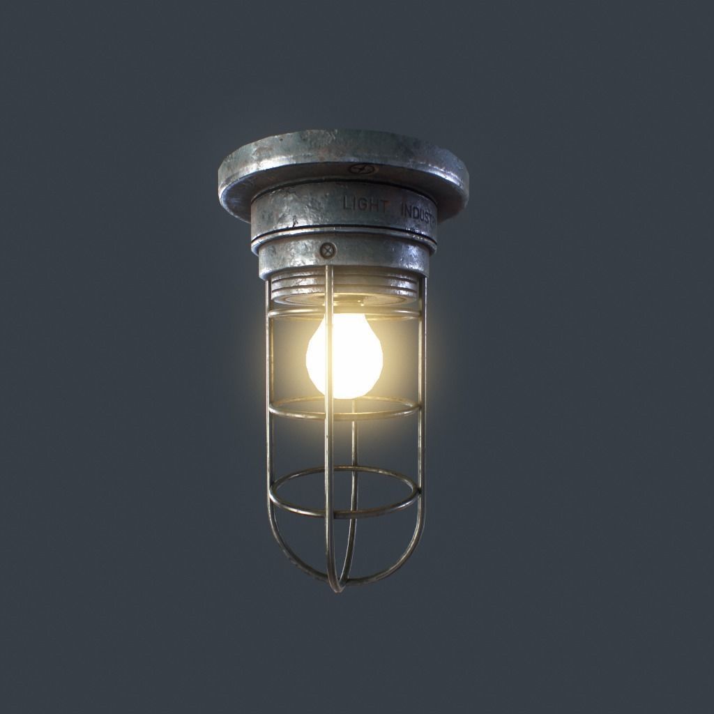 Bunker Light v2 Low-poly 3D model_12