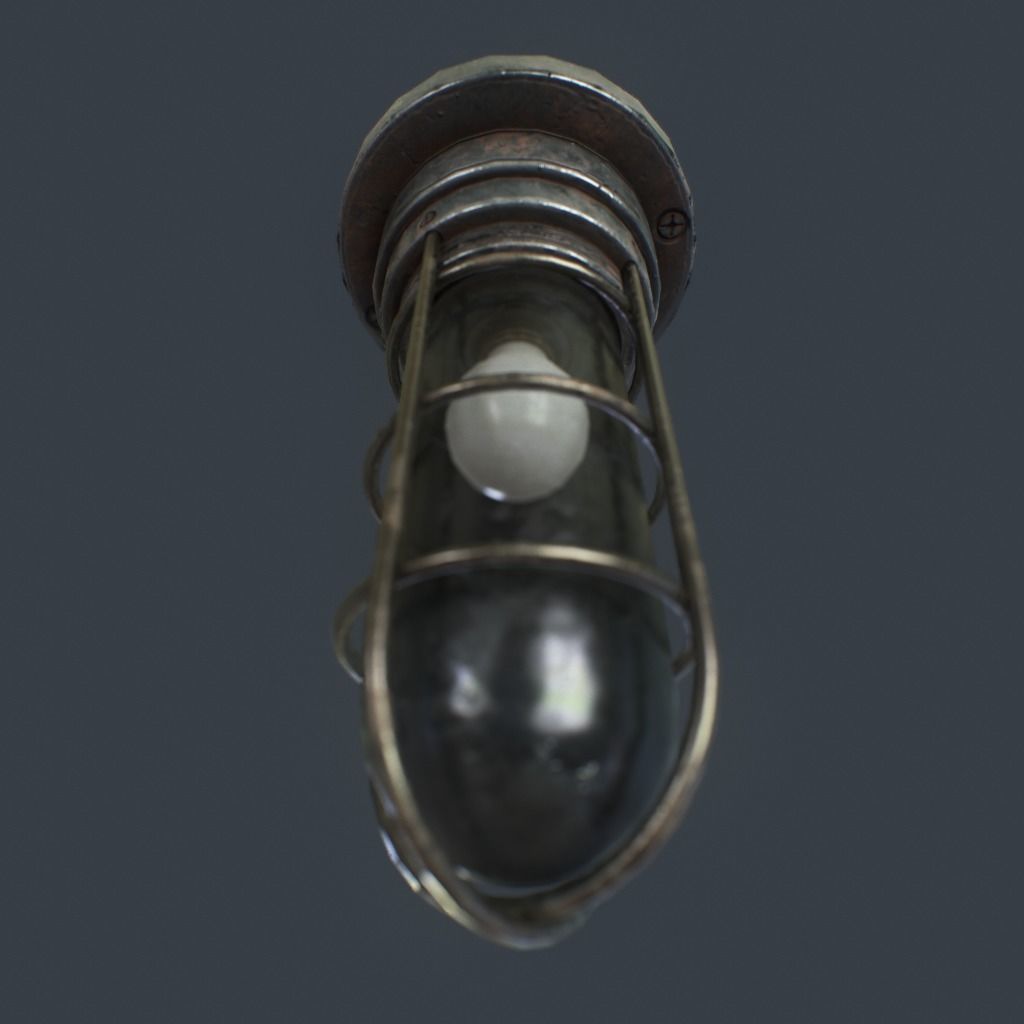 Bunker Light v2 Low-poly 3D model_4