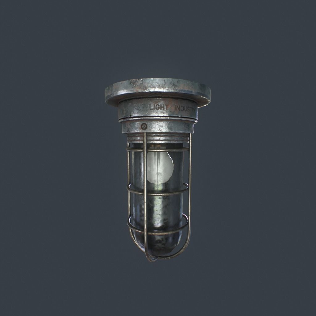 Bunker Light v2 Low-poly 3D model_1