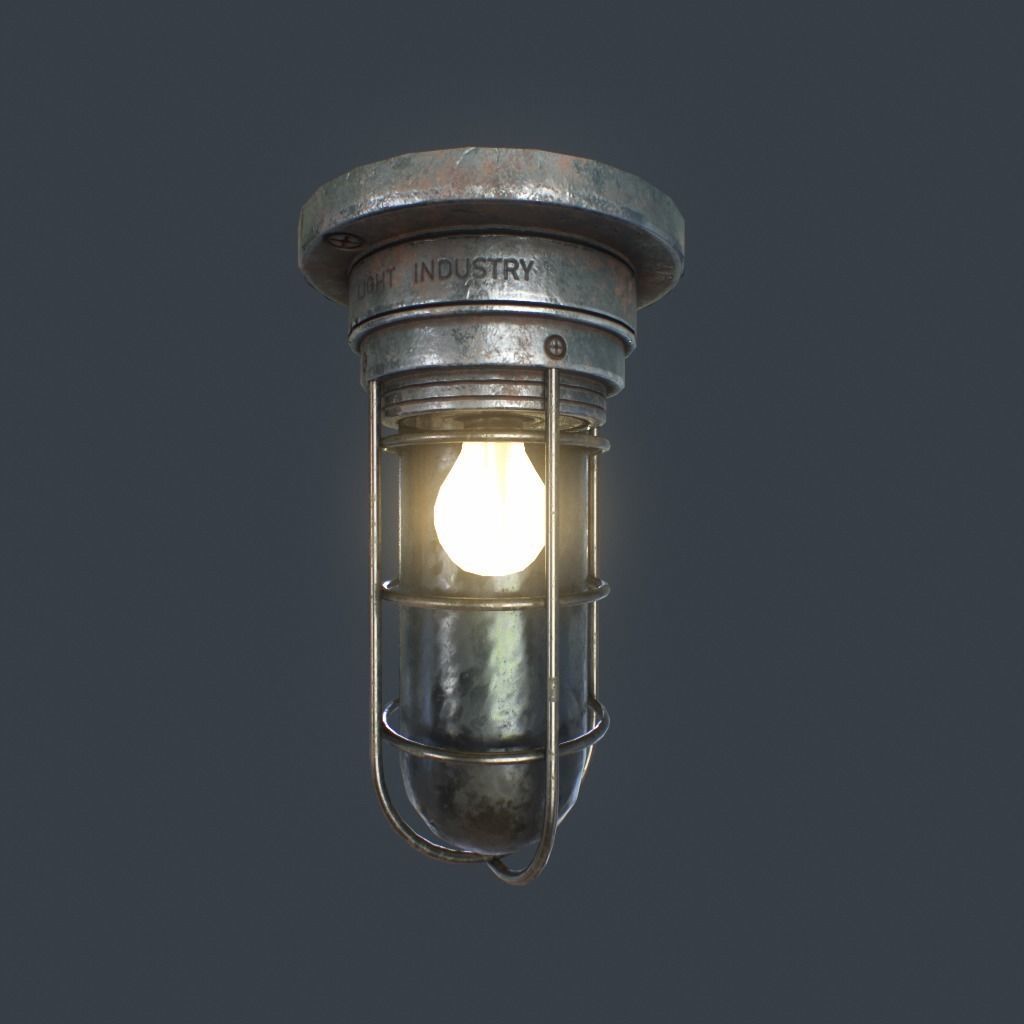 Bunker Light v2 Low-poly 3D model_6