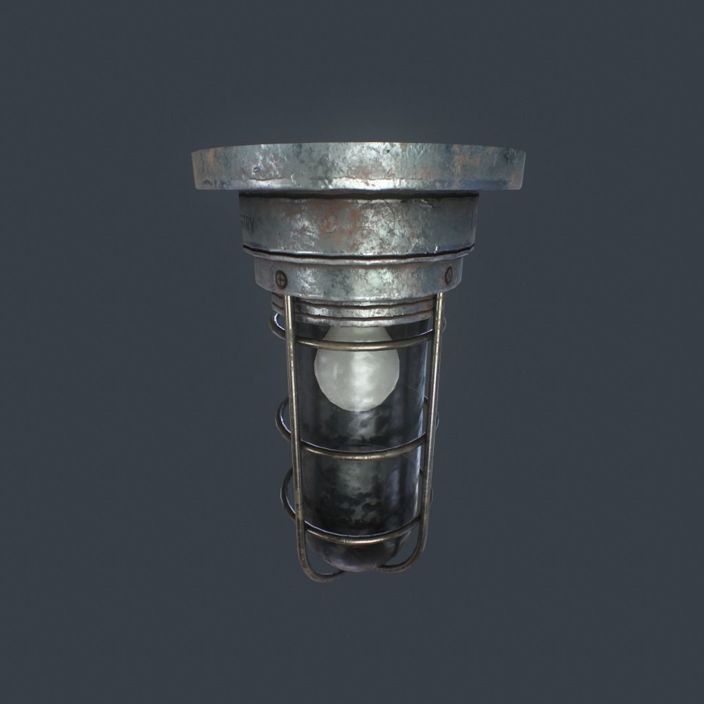 Bunker Light v2 Low-poly 3D model_3