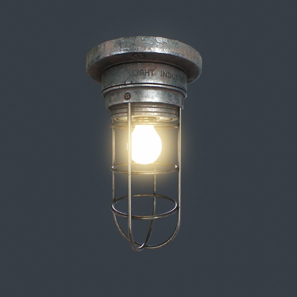 Bunker Light v2 Low-poly 3D model_11