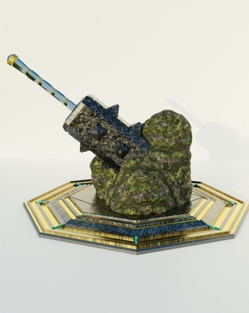 war hammer Medieval Arm Fantasy 3D model_4