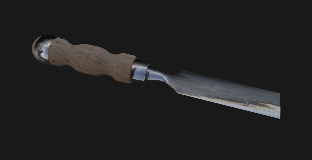 Chisel 3D Model Low-poly 3D model_3