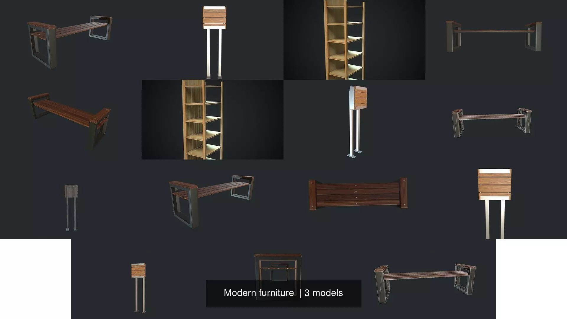 Modern furniture  3D Model Collection_0