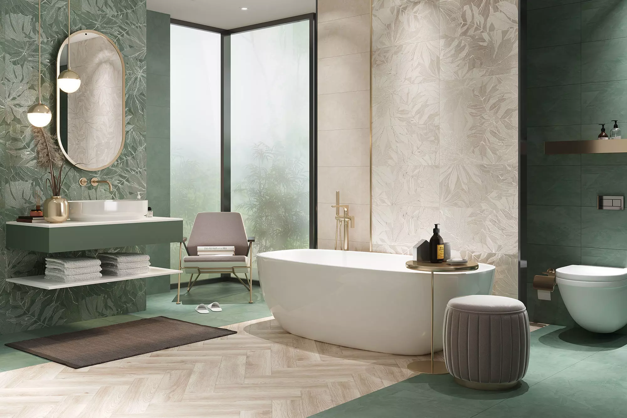 Modern Bathroom Interior 3D model_0