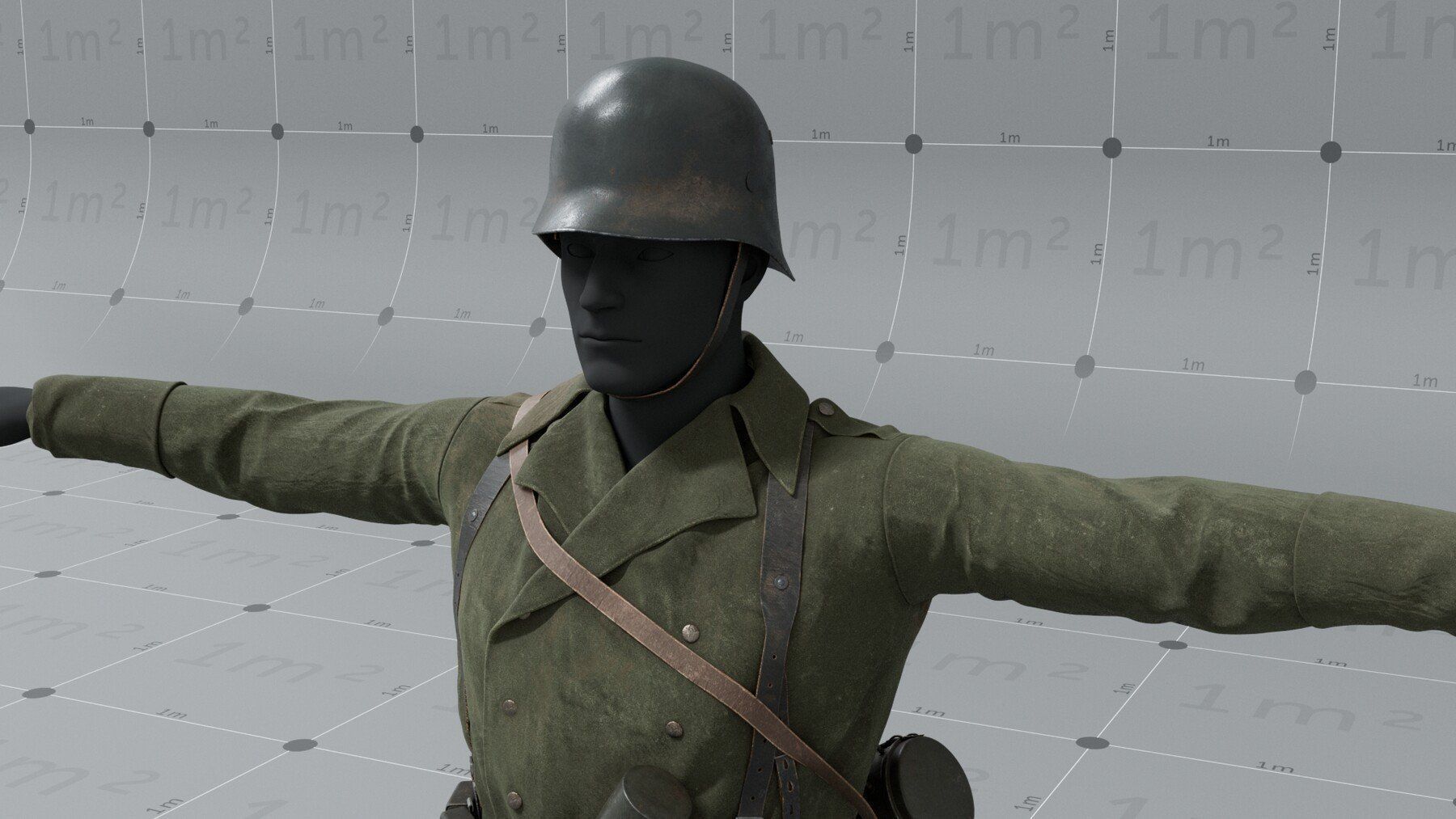 PBR 3D model - German ww2 soldier 3D model_5