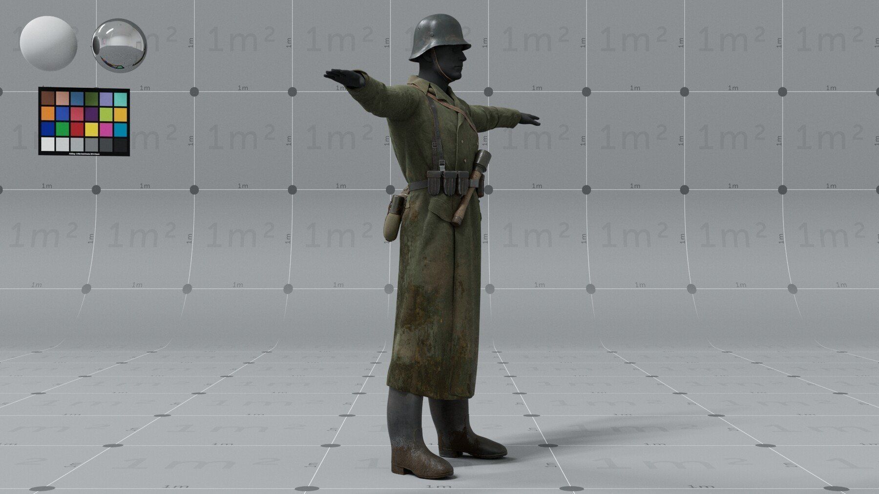 PBR 3D model - German ww2 soldier 3D model_2