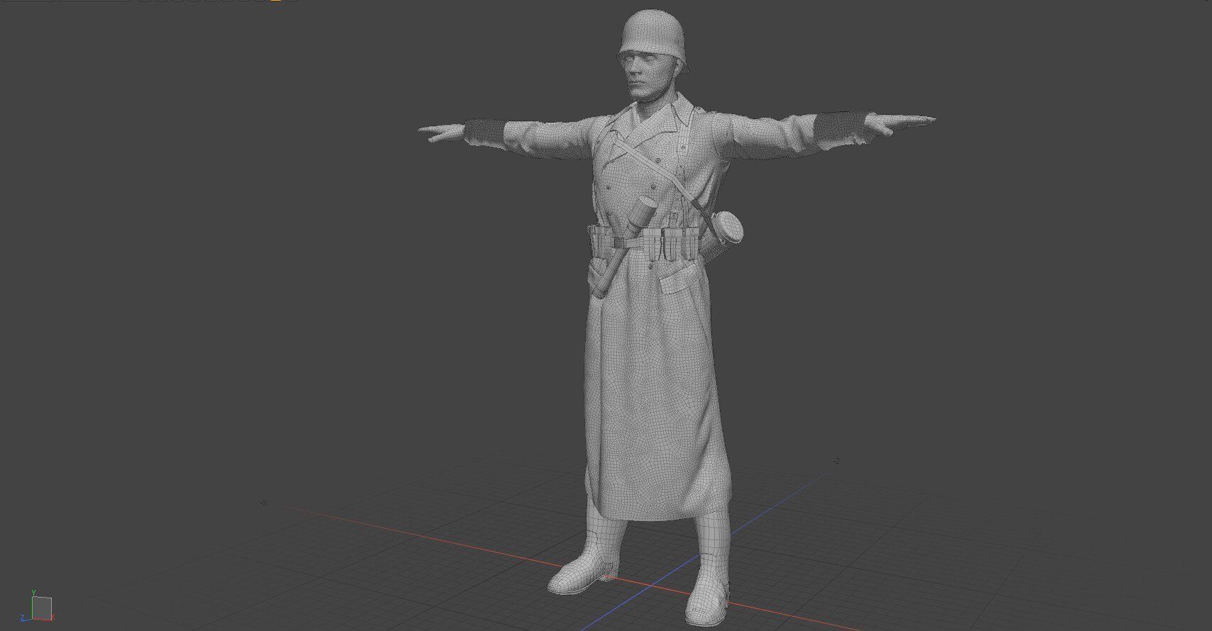 PBR 3D model - German ww2 soldier 3D model_6