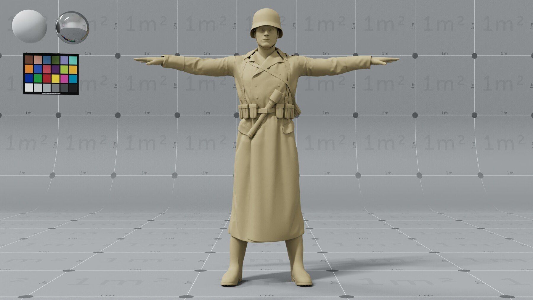 PBR 3D model - German ww2 soldier 3D model_1