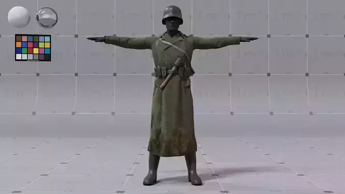 PBR 3D model - German ww2 soldier 3D model