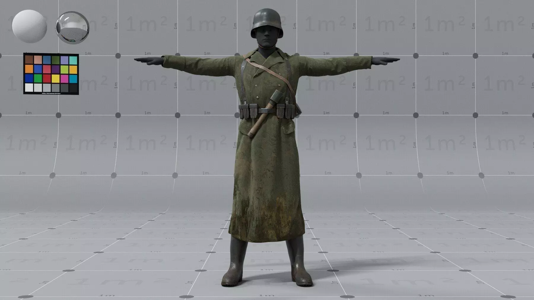 PBR 3D model - German ww2 soldier 3D model_0