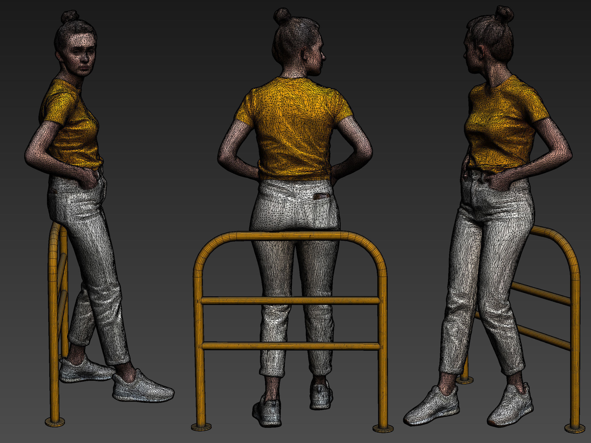 Stylized Woman Character 3D model_3