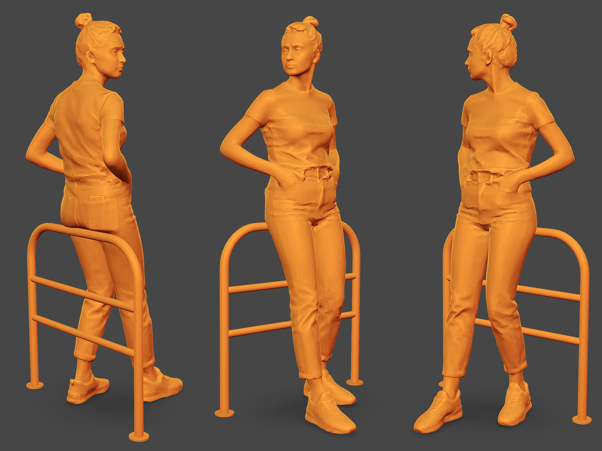 Stylized Woman Character 3D model_2